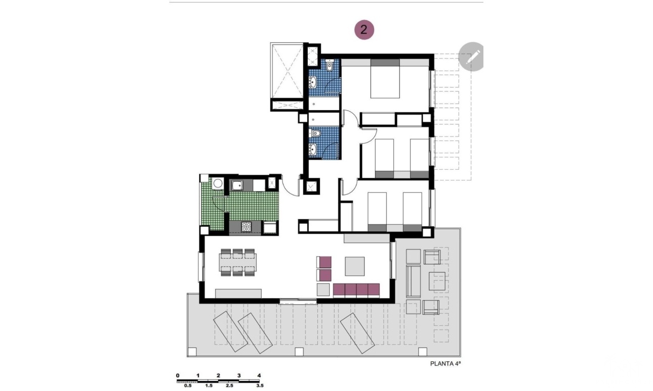 Herverkoop - Appartement - Orihuela - Mil Palmeras