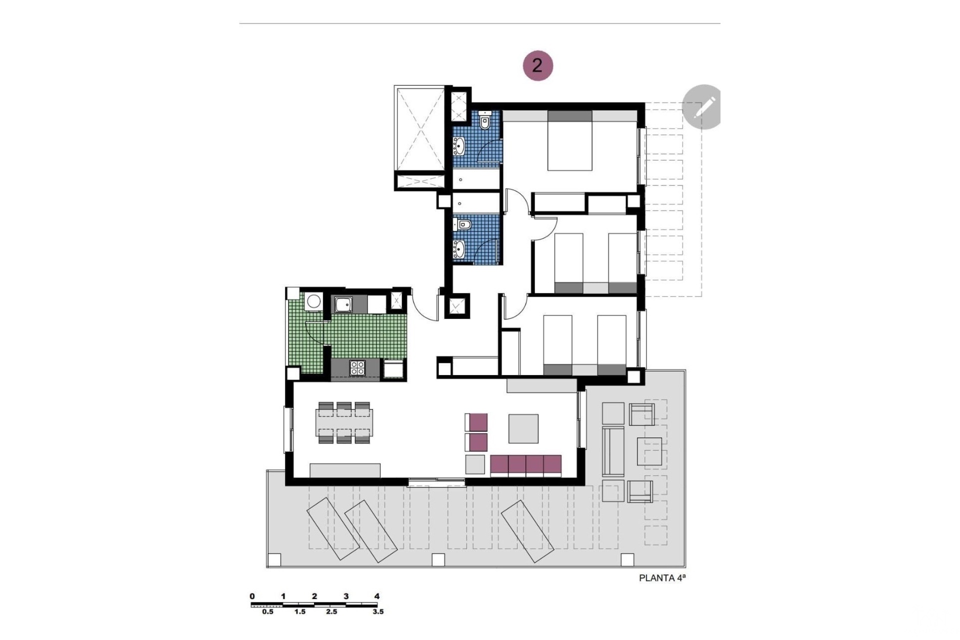 Herverkoop - Appartement - Orihuela - Mil Palmeras