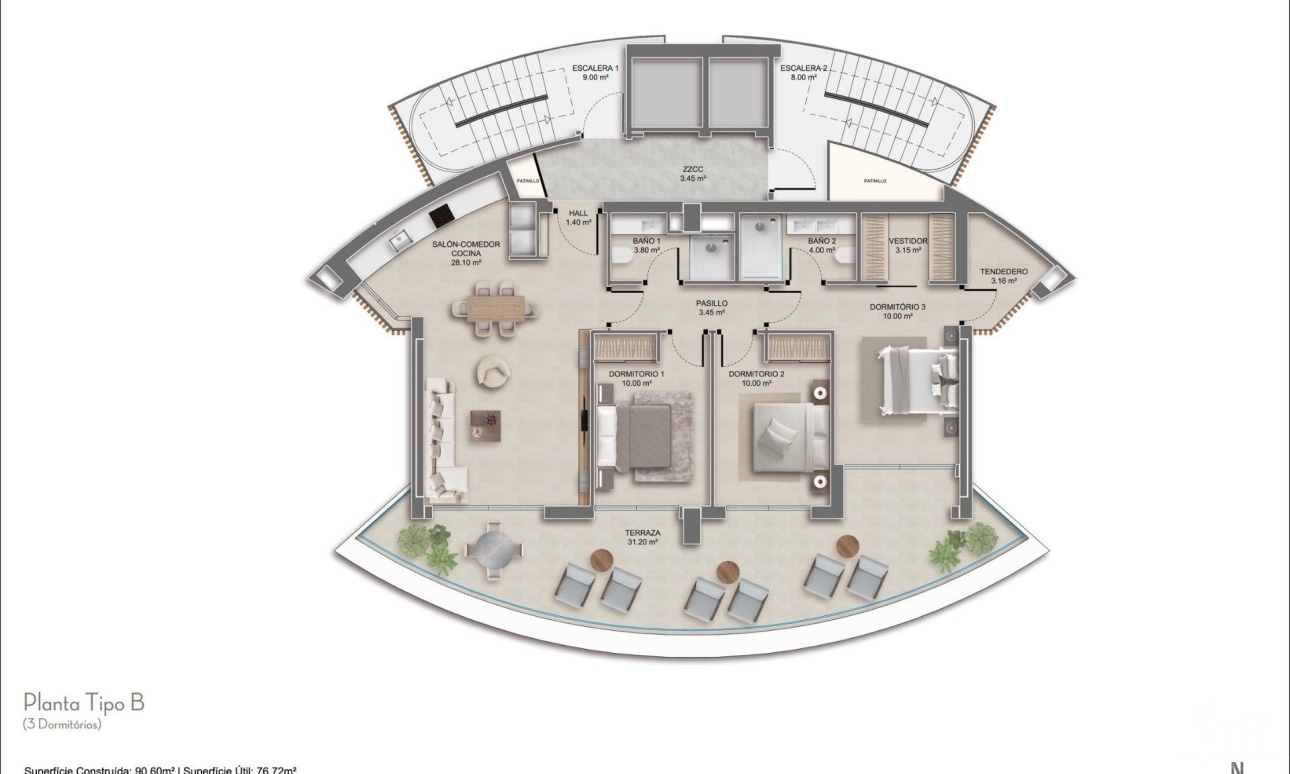 Nieuwbouw - Appartement - Calpe - Playa Cantal Roig