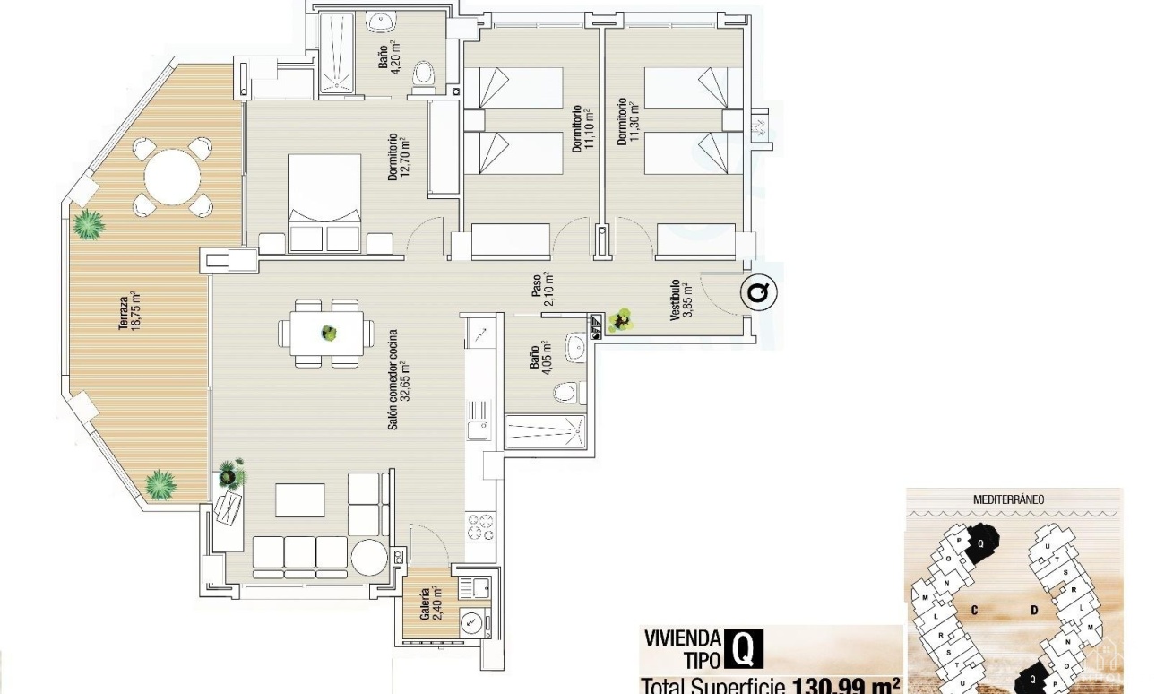 Nieuwbouw - Appartement - La Manga del Mar Menor - La Manga