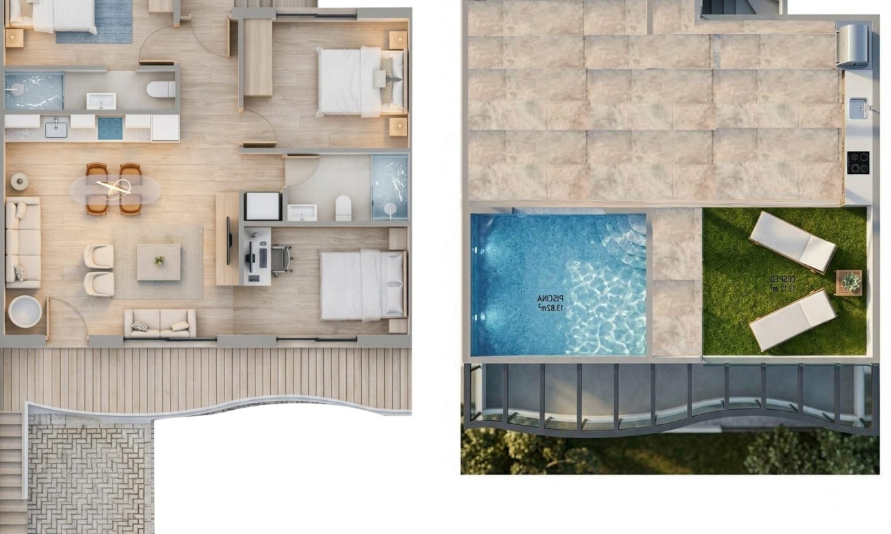 Nieuwbouw - Appartement - Pilar de La Horadada - parques de Andromeda