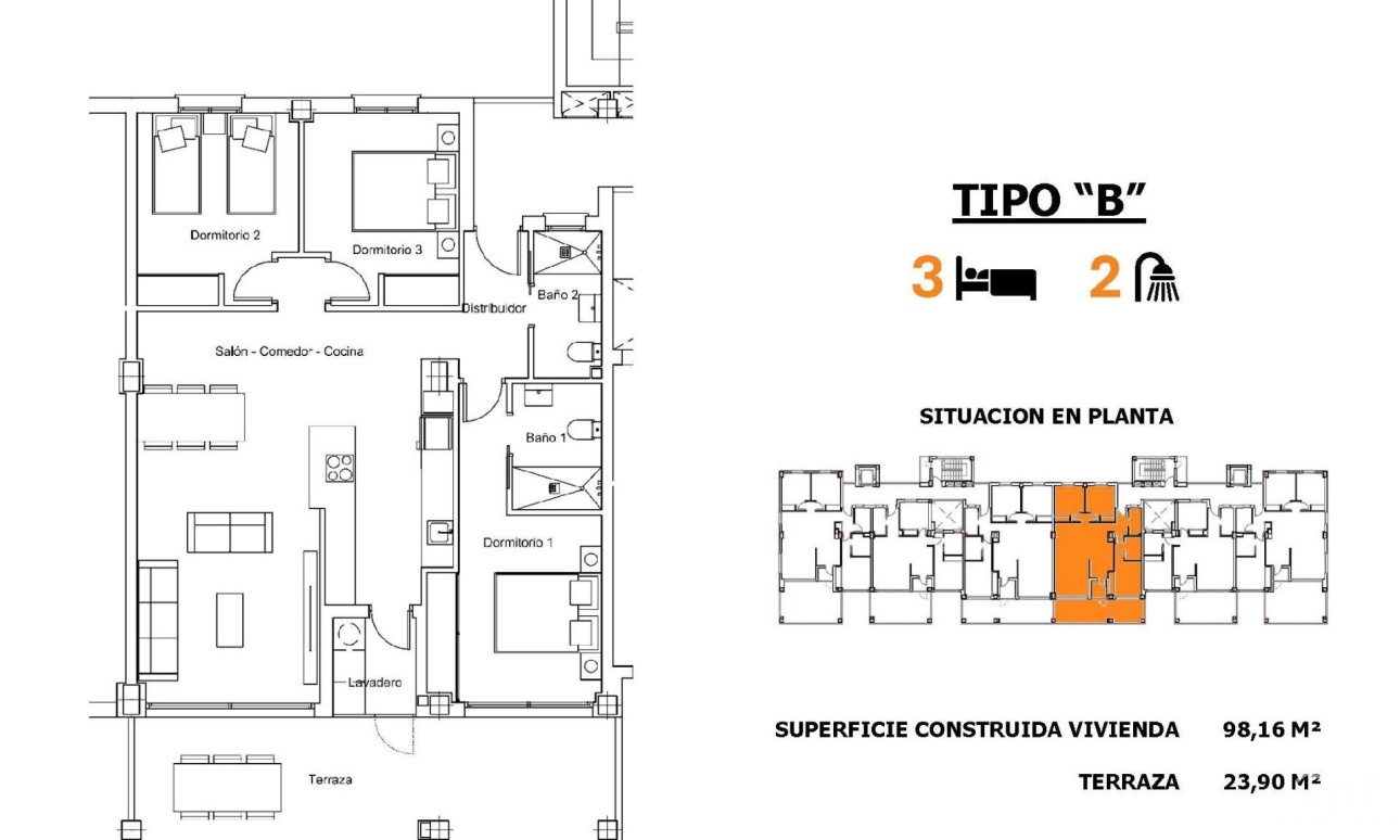 Nouvelle construction - Apartment - San Miguel de Salinas - Pueblo