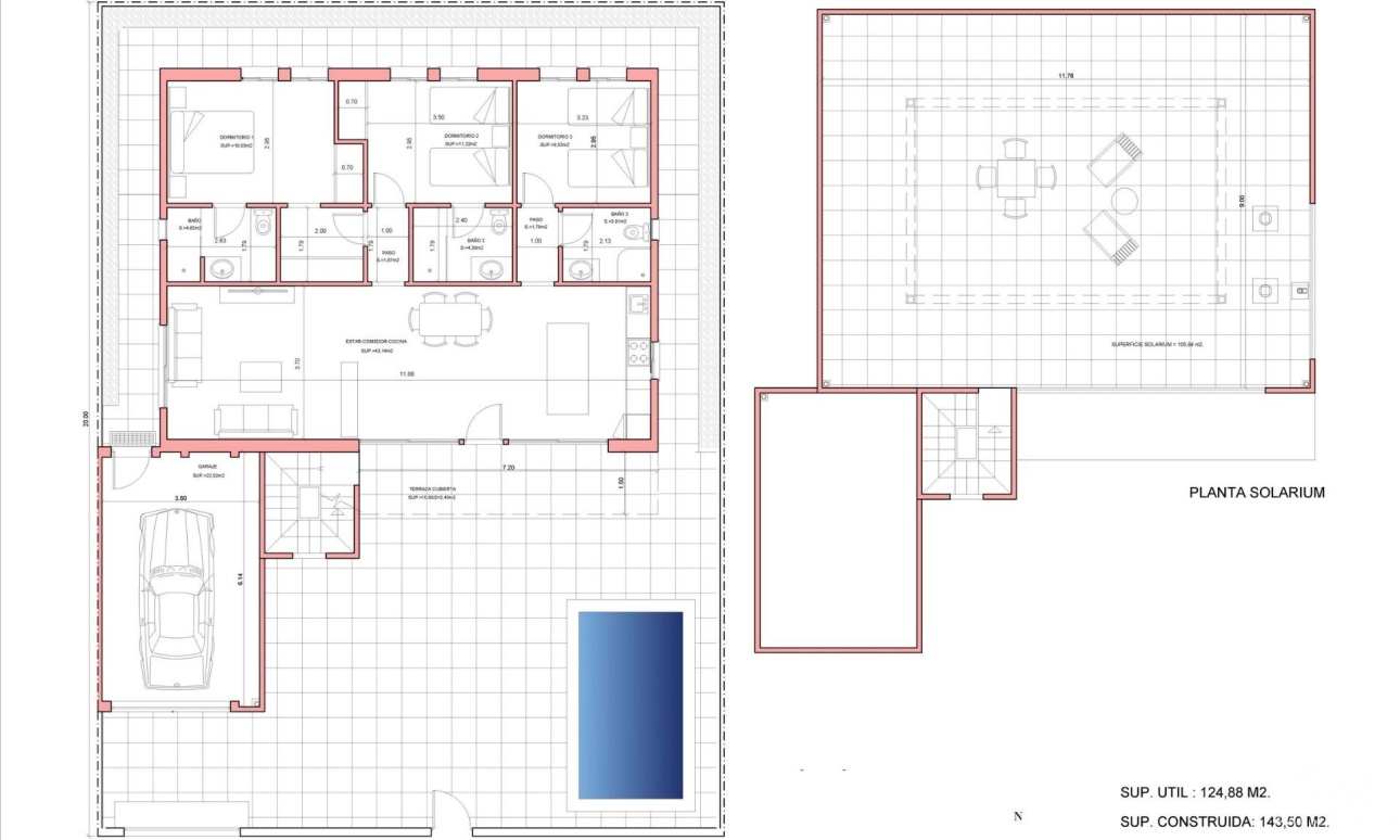 Nouvelle construction - Villa - Fuente Álamo - La Pinilla